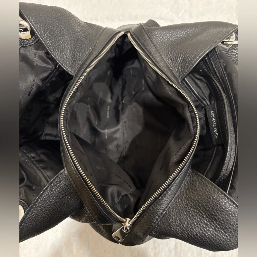 MICHAEL KORS | Floral Stud Raven Black Shoulder Bag - Picture 7 of 10